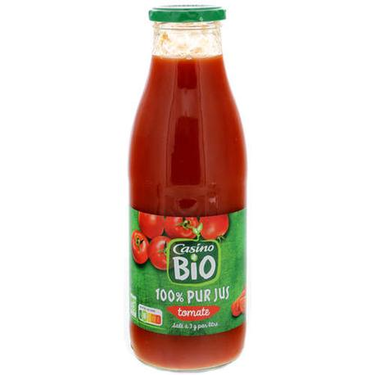 100% Pure Organic Salted Tomato Juice Casino 75 cl