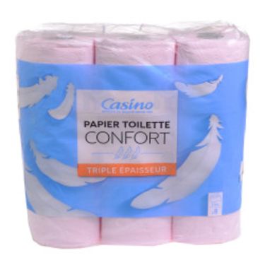 9 Papier de Toilette Rose 3Plis Casino