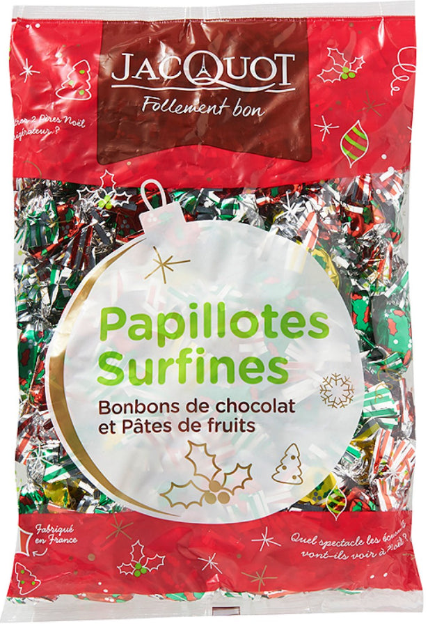 Papillotes Surfines Bonbons de Chocolat et Pâtes de Fruits Jacquot 940g