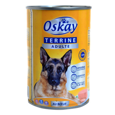 Beef Terrine for Adult Dogs Oskay 400 g