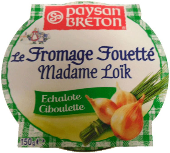 Le Fromage Fouetté Echalote Ciboulette Madame Loik Paysan Breton 150g