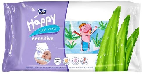 56 Happy Bella Baby Aleo Vera Sensitive Wipes