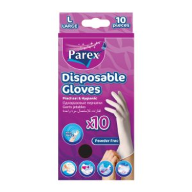 10 Medium Parex Disposable Gloves