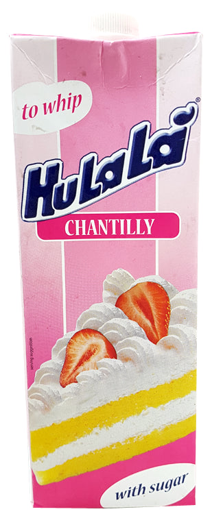 Crème Chantilly Végétale Sucrée pour Pâtisserie UHT Hulala 1 l