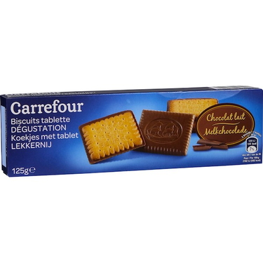 Carrefour Milk Chocolate Tasting Biscuits 125 g 