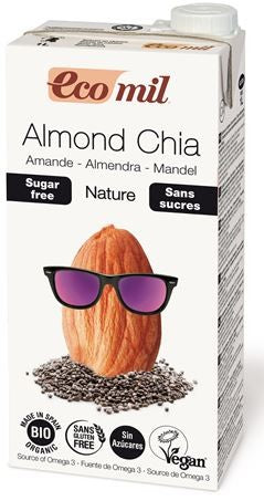 Almond milk without sugar Bio EcoMil chia 1L 