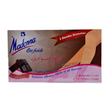 20 Cold Wax Strips Body and Face Madonna Chocolate Scent
