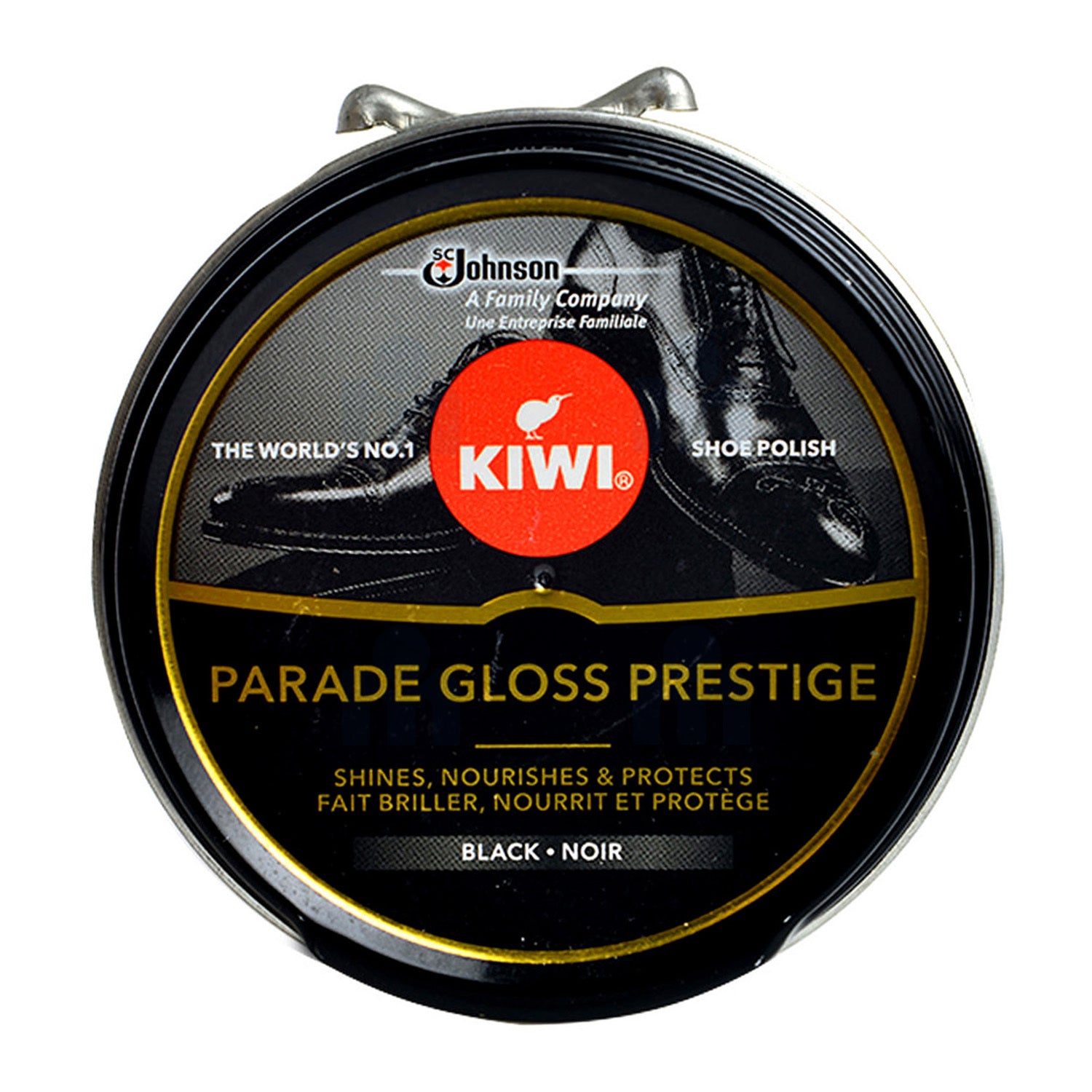Box of black shoe polish 50ml - KIWI