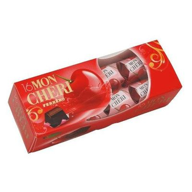 16 Cherry Filled Dark Chocolate Candies Mon Chéri Ferrero 168g