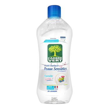 Nettoyant Ecologique Multi-Usages Peaux Sensibles 28 Lavages L'Arbre Vert  1L