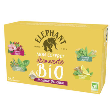 Mon coffret découverte moment délicieux BIO Elephant  4x10 sachets