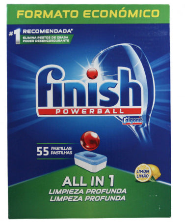 Power Ball Lemon Finish Dishwasher Detergent (55 Washes) 0.88 Kg