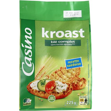 Petits Pains Grillés Kroast Complet Sans Sucres Ajoutés Casino 225 g