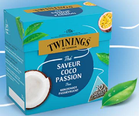Thé Vert Coco Passion Twinings of London 20 sachets