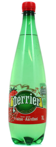 Perrier Strawberry Flavored Carbonated Natural Mineral Water 1L