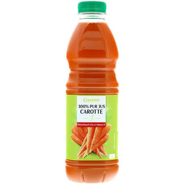 100 % Pur Jus Carotte Naturellement Riche En Vitamine "A " Casino  1L