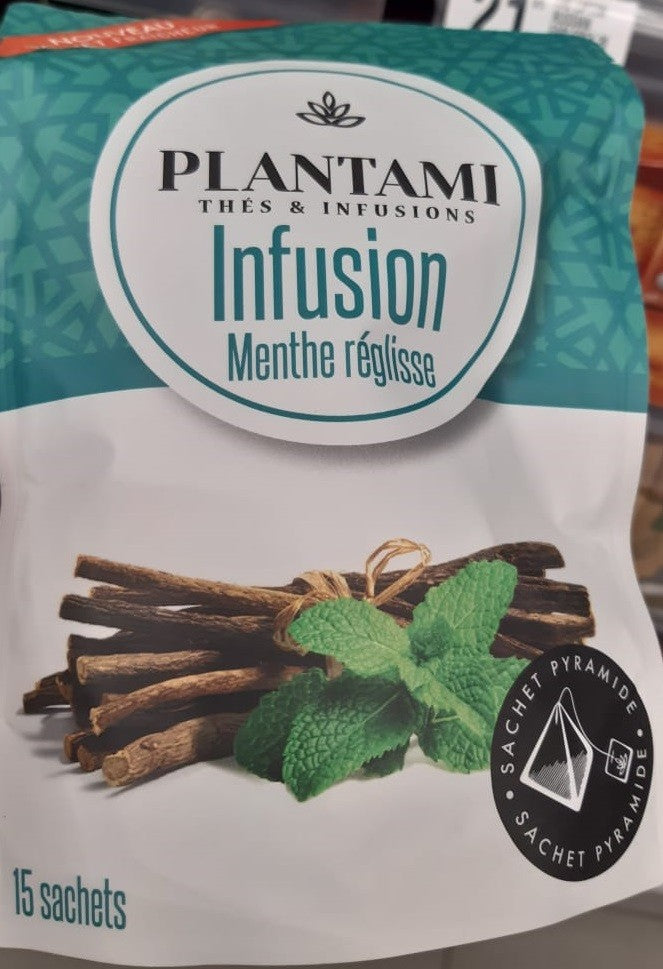 Tea &amp; Infusion Mint Licorice 15 Sachets Plantami 30 g
