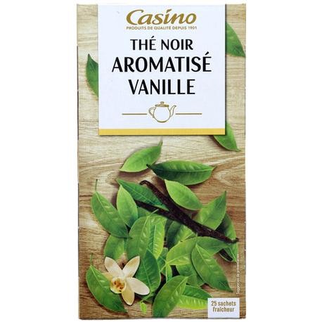 Thé Noir Aromatisé Vanille 25 Sachets Casino 45 g