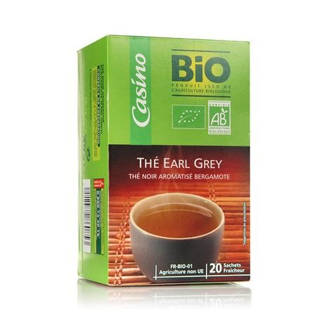 Thé Earl Grey thé noir Aromatisé Bio 20 Sachets Casino 40G