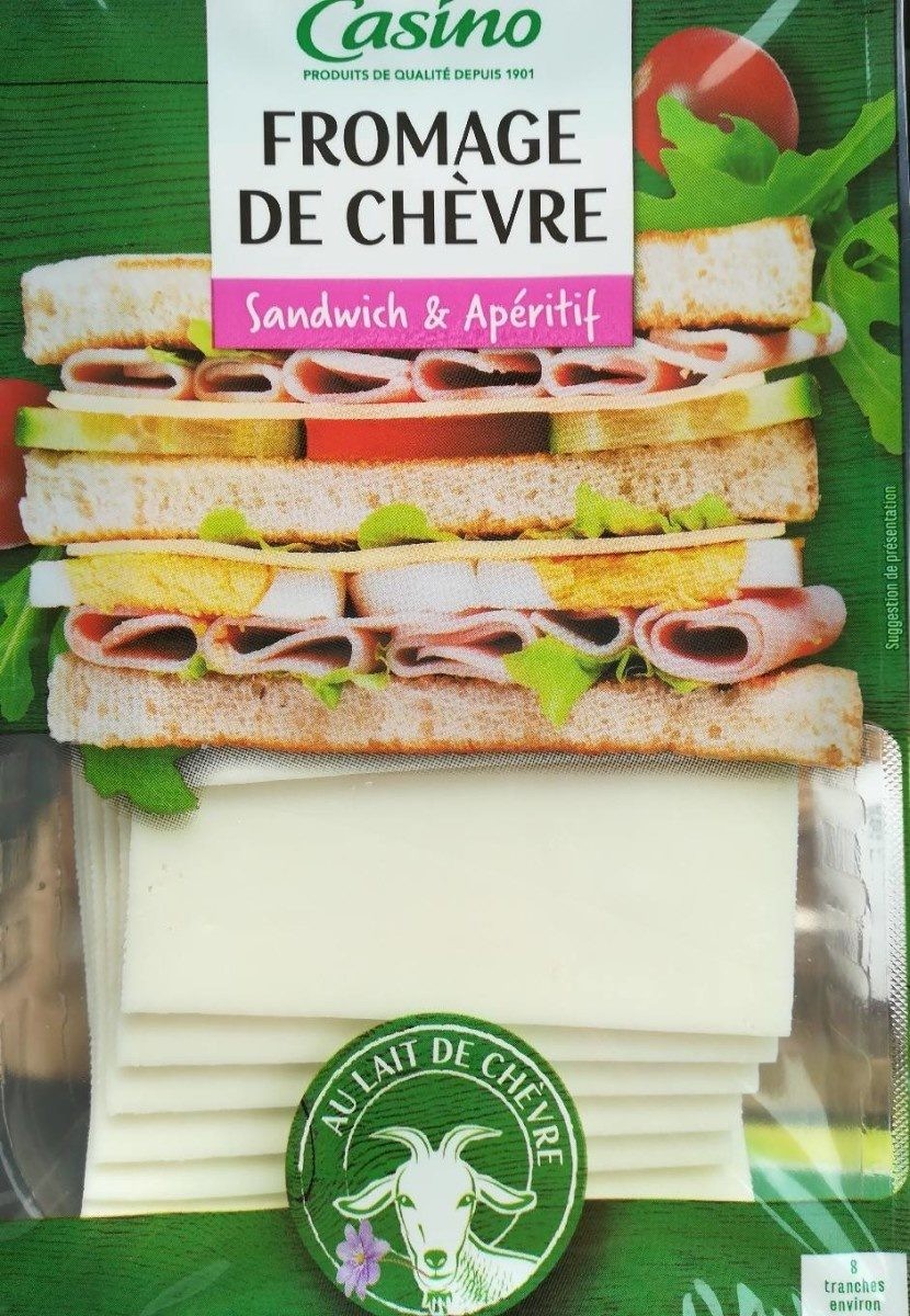 Tranches De Fromage de Chèvre - Sandwich & Apéritif  Casino 200 g