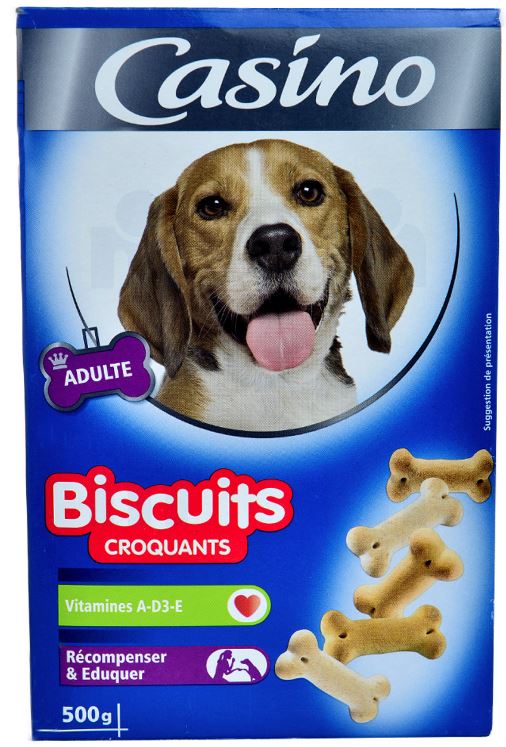Biscuits croquants pour chien adulte Casino 500g