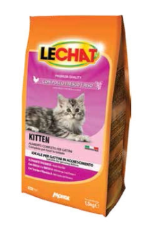 Croquettes For Kitten with Fresh Chicken and Rice LECHAT 1.5 Kg