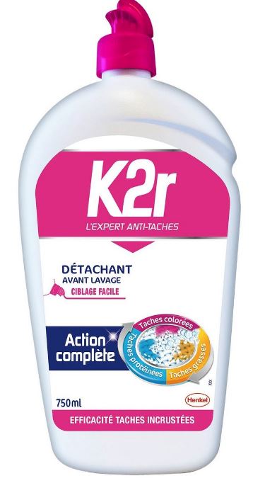 Détachant Avant-lavage Action complète K2r 750 ml