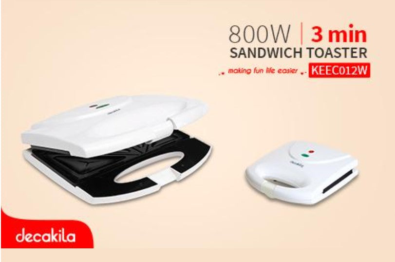 Sandwich Toaster 800W 3min Decakila 