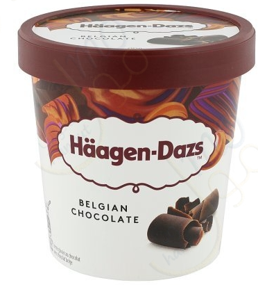 Tub of Häagen-Dazs Belgian Chocolate Ice Cream 500ml