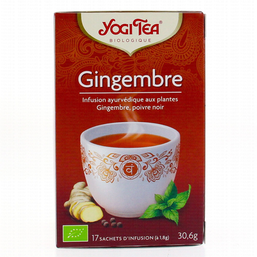 17 Sachets Ayurvedic Infusions with Ginger and Black Pepper Ginger Yogi Tea 30.6 g