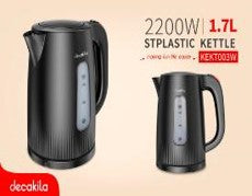 Plastic Kettle with Base 1.7L 2200W Decakila 