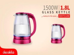 Glass Kettle 1.8L 2200W Decakila 