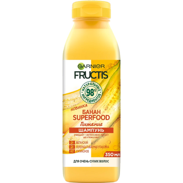 Shampooing Lissant à la Banane  pour Cheveux Secs Garnier Ultra Doux 350 ml