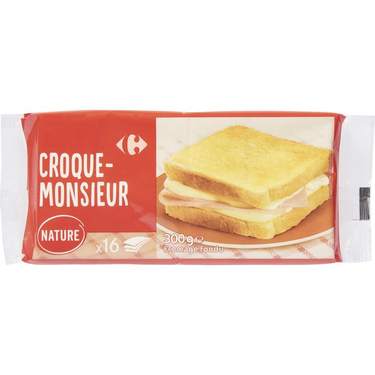 16 Fromage en Tranches Croque-Monsieur Nature Carrefour  300 g