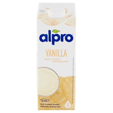 Alpro Vanilla Flavored Soy Drink with Added Calcium and Vitamins 1L