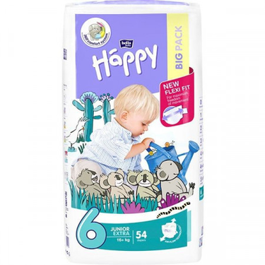 54 Diapers Baby Junior Extra Happy Bella T6 (16 kg +) 