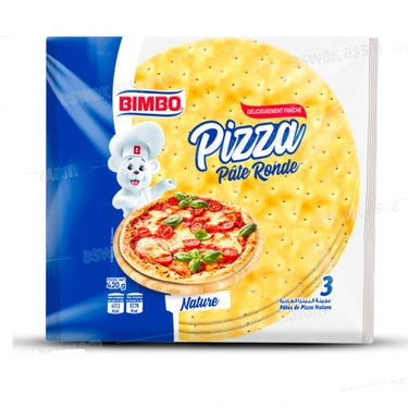3 Bimbo Plain Round Dough Pizza 420 g