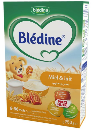 Céréales Lactés Au Miel Et Lait Blédina 250 G