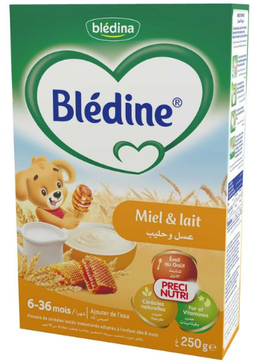 Milk Cereals With Honey And Milk Blédina 250 G 