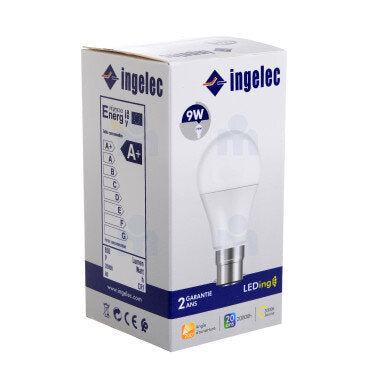 لمبة LED معلقة A60 9W B22 3000K ضوء أصفر Ingelec