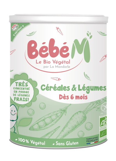 Céréales & Légumes  Bio & Sans Gluten 6mois Bébé M 400g