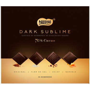Sélection de 20 Bonbons au Chocolat Noir Dark Sublime Nestlé  143 g