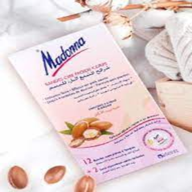 12 Body Cold Wax Strips Enriched with Argan Oil + 2 Madonna treatments
