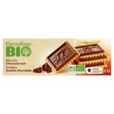 Carrefour Organic Dark Chocolate Bar Biscuits 150g 