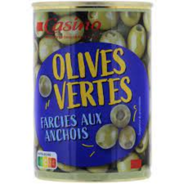 Olives Vertes Farcies à la Pâte d'Anchois Casino 120 g