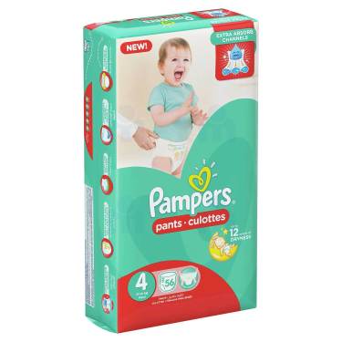 56 Baby-Dry Pampers T4 Nappies (9 - 14kg)