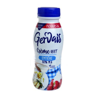 Crème UHT Entière Épaisse Liquide 30 % MG  Gervais 200 ml