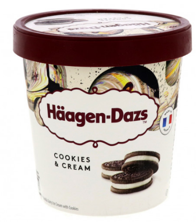 Häagen-Dazs Cookies and Vanilla Cream Ice Cream Tub 500ml