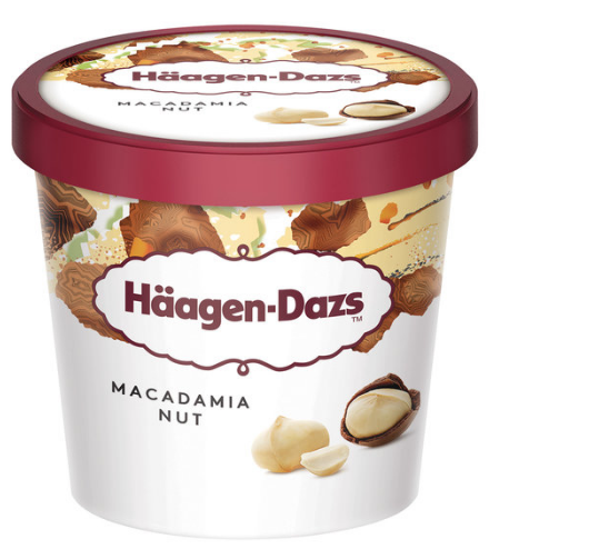 Häagen-Dazs Mini Macadamia Ice Cream Tubs 100ml
