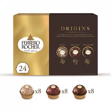 Ferrero Rocher Origins Thin Chocolate Covered Wafers Assortment 300 g